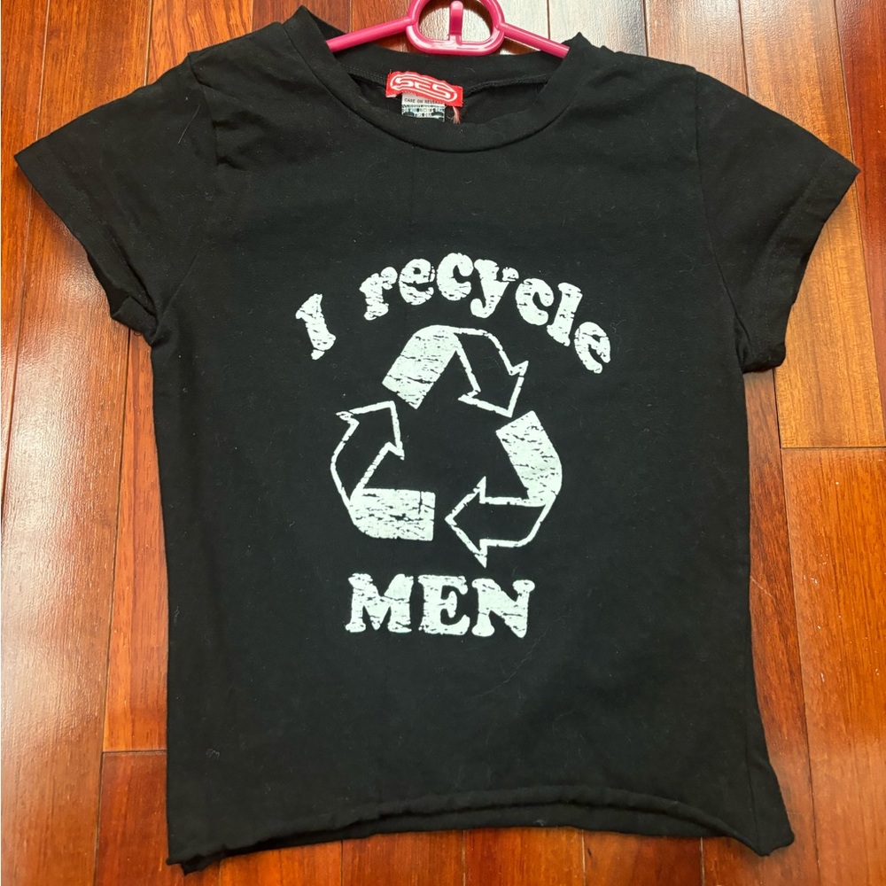 I recycle men baby tee/ t shirt
